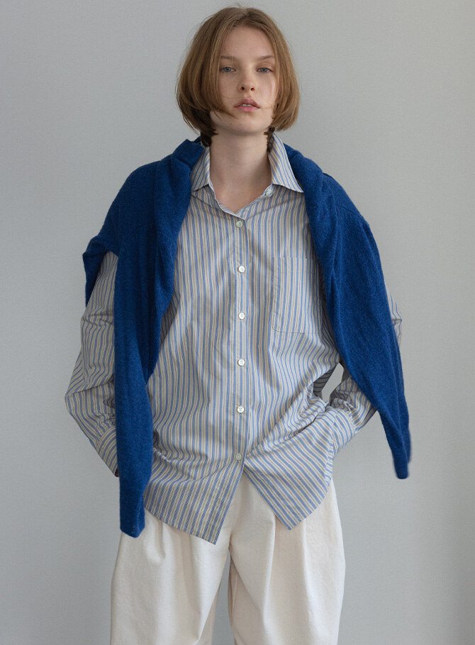 SIENNE Haber Stripe Shirt (Beige)