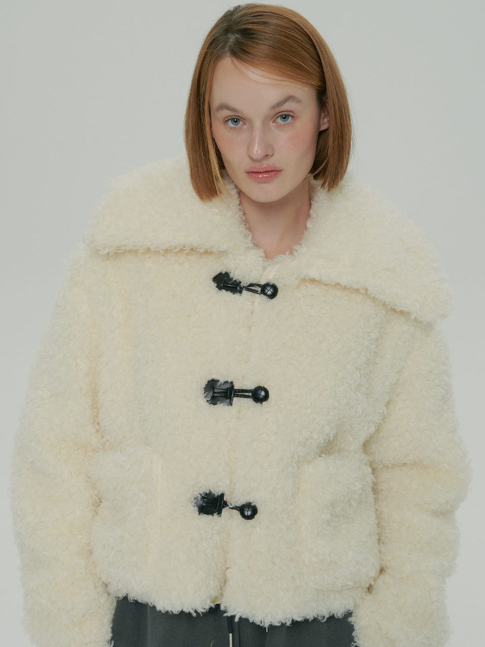 SHEARLING DUFFLE COAT / IVORY :상세정보 - HAGO(하고)