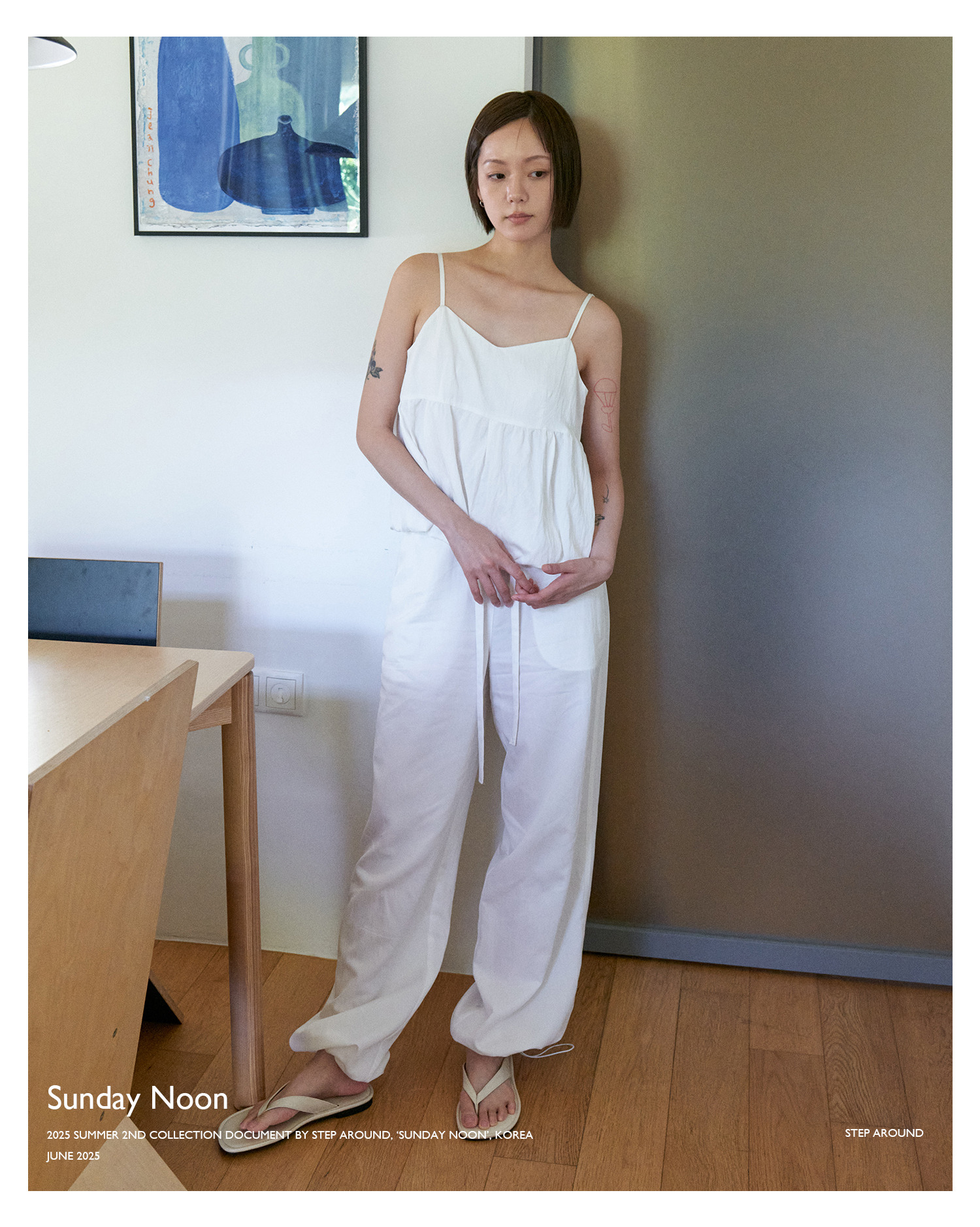 Airy nylon wide pants_WHITE | ファッション通販サイト NUGU