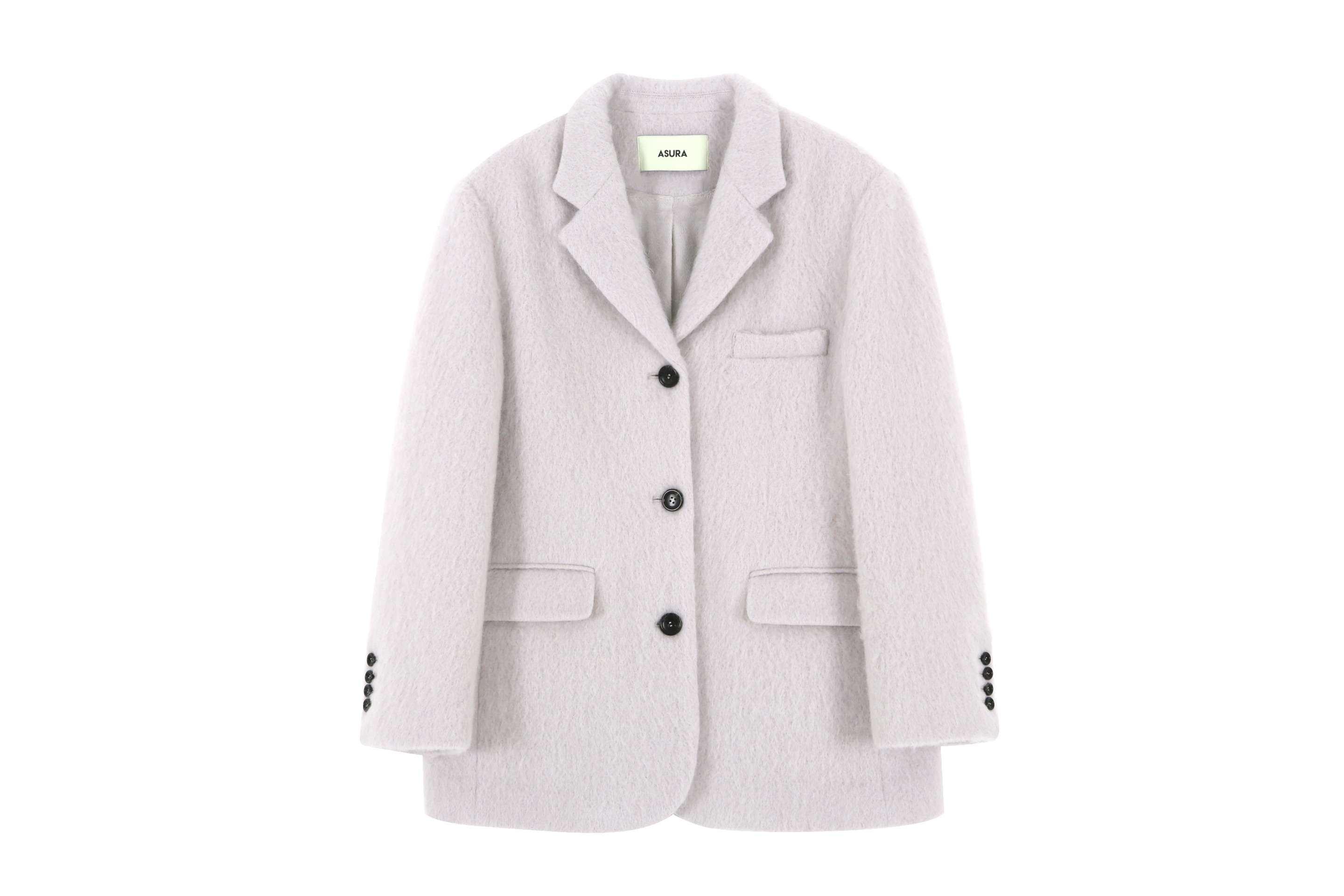 ジャケット・アウター ASURA MOHAIR WOOL JACKET (MELANGE GREY) MUSINSA | ASURA Mohair wool jacket [LIGHT GRAY]