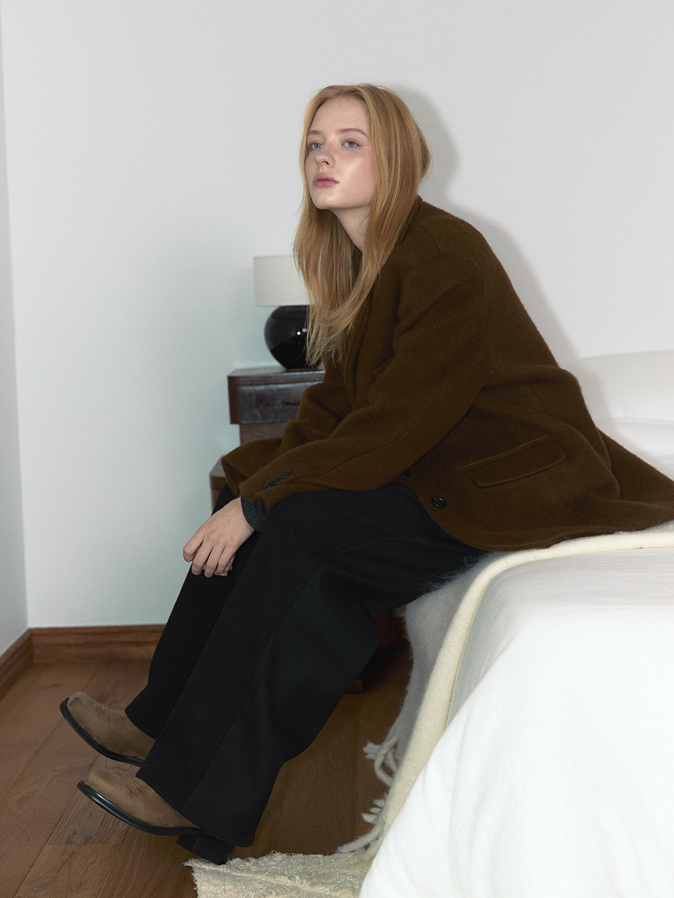 MUSINSA | ASURA MOHAIR WOOL JACKET [BROWN]