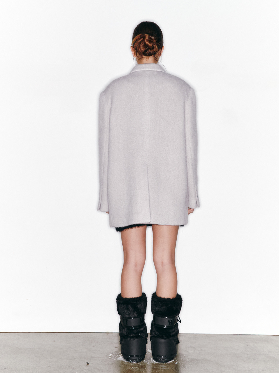 MUSINSA | ASURA Mohair wool jacket [LIGHT GRAY]