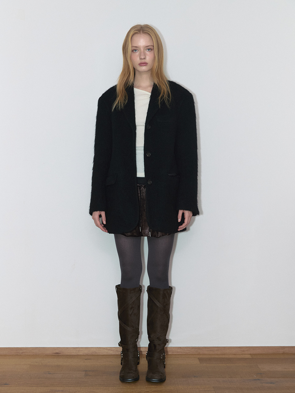 MUSINSA | ASURA Mohair wool jacket [BLACK]
