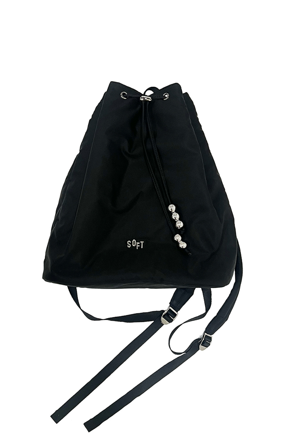 SOFT SEOUL ♥ SILVER BALL BIG PADDING BACKPACK /追跡付 MUSINSA公式 | SOFTSEOUL Silver Ball Big Padding Backpack [Black]