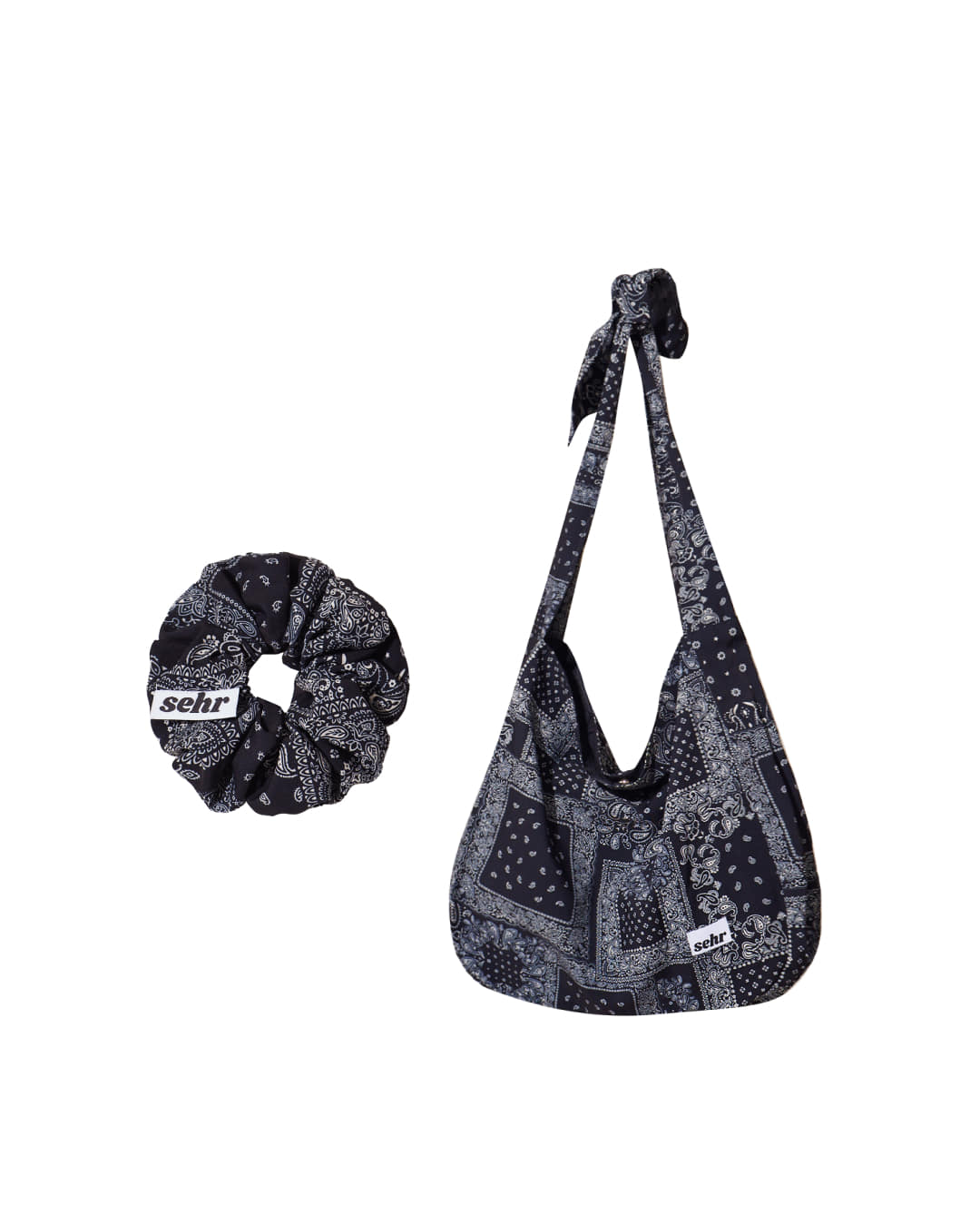 Paisley Tie Big Bag (Black) :상세정보 - HAGO(하고)