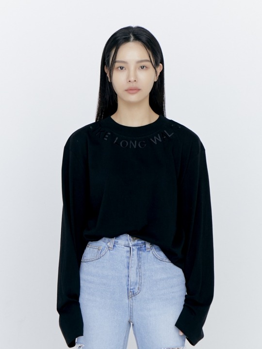 WALKS LOOSE-FIT T-SHIRTS, BLACK - HAGO(하고)