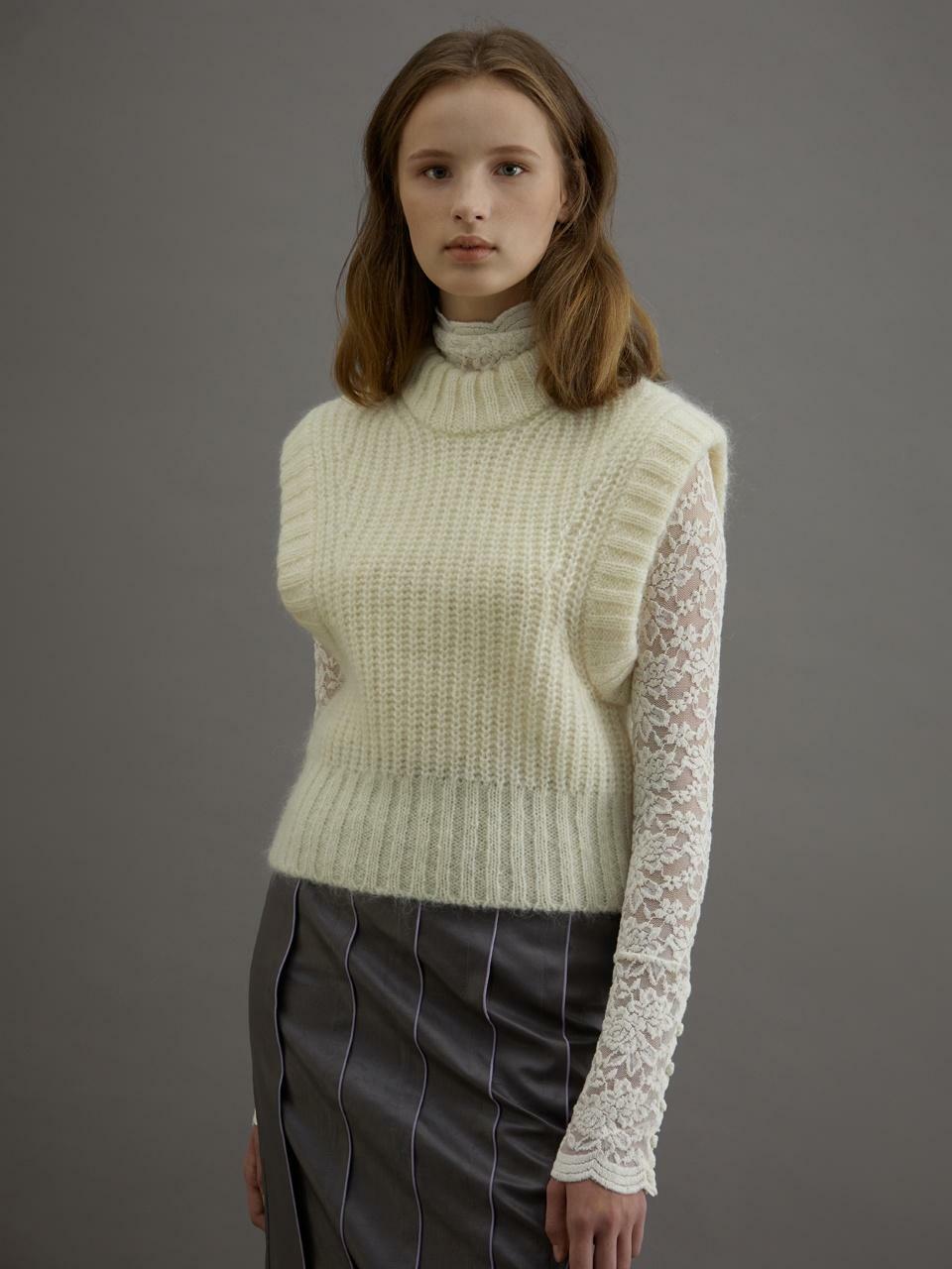 [NEUL] Romy Knit Vest_Ivory Keys - 하고(HAGO)