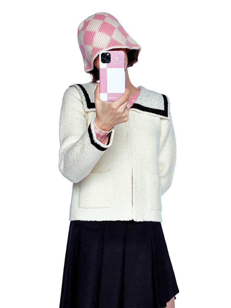 OIC LOGO PHONE CASE [PINK CHECK] - HAGO(하고)