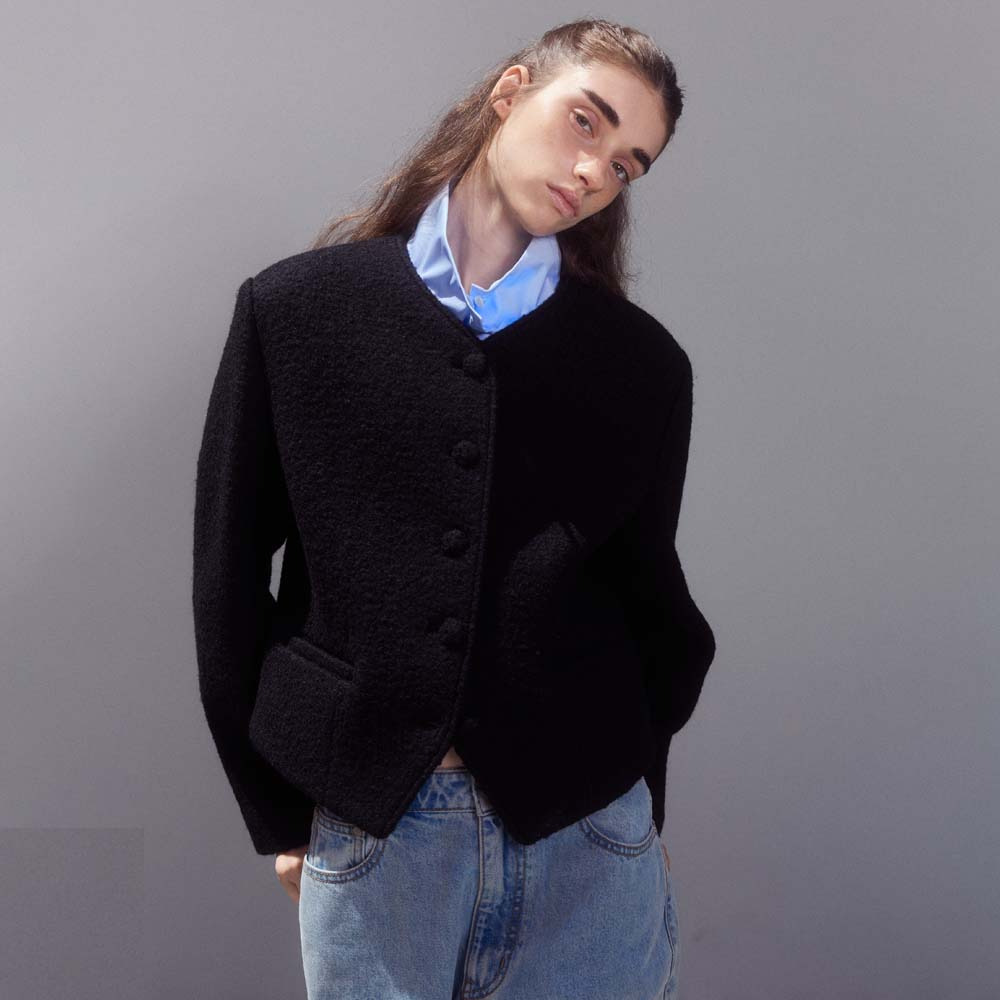 [30%쿠폰][셀럽 착용] Fancy Classic Jacket, Black - HAGO(하고)