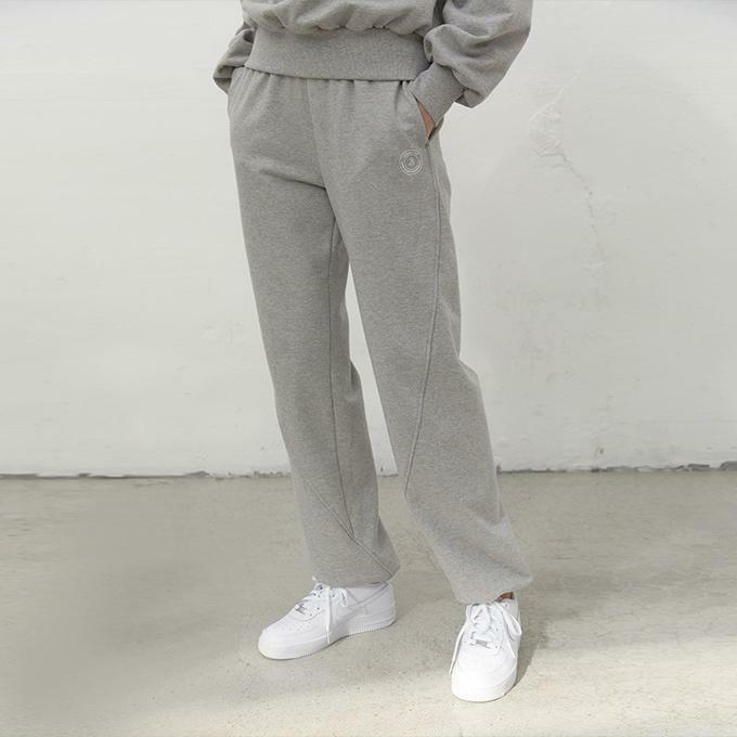 21W CURVED STRING SWEATPANTS (MELANGE GRAY) 하고