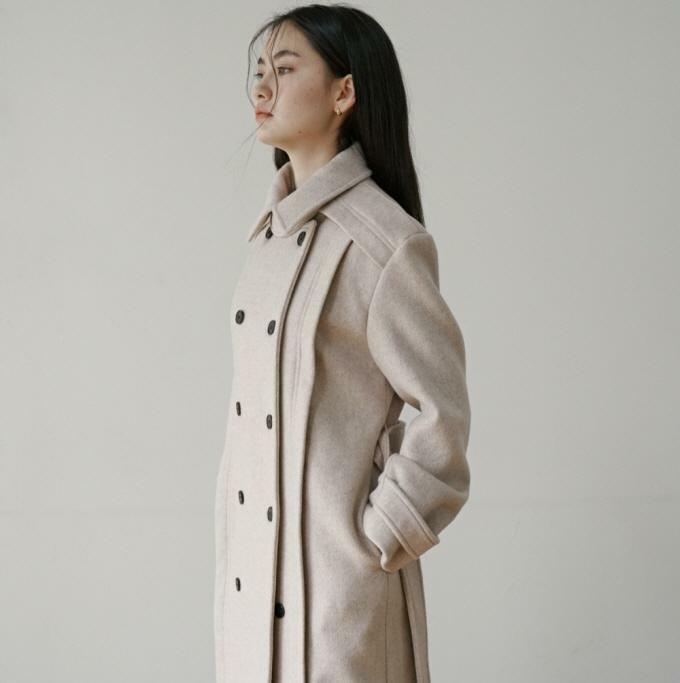 Double button coat (otmeal) 하고