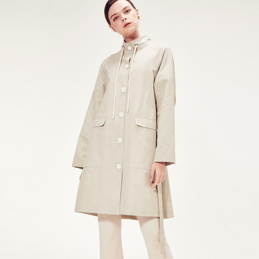 Coat String COLLAR STRING COAT_LIGHT BEIGE - HAGO(하고)