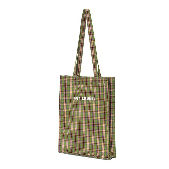 check pattern cotton bag_green - HAGO(하고)