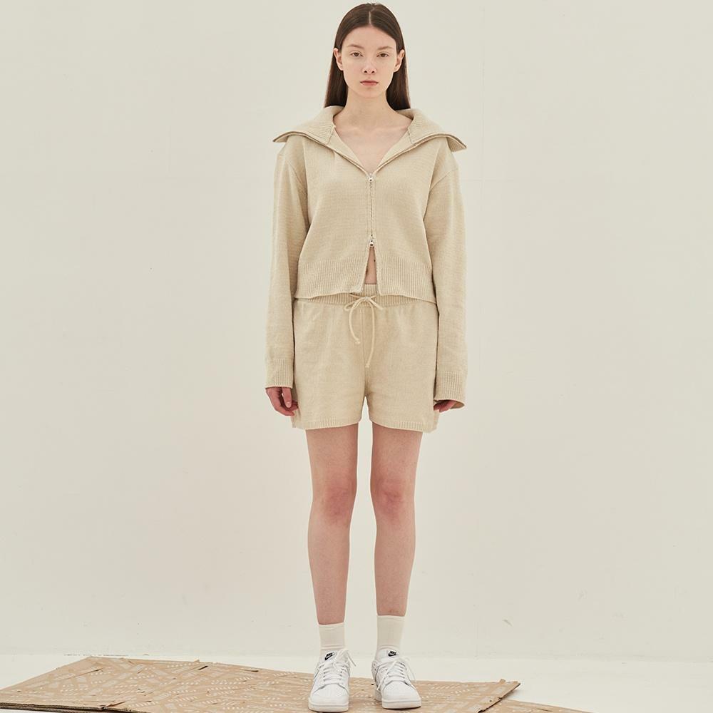 Knit Short Pants Beige 하고
