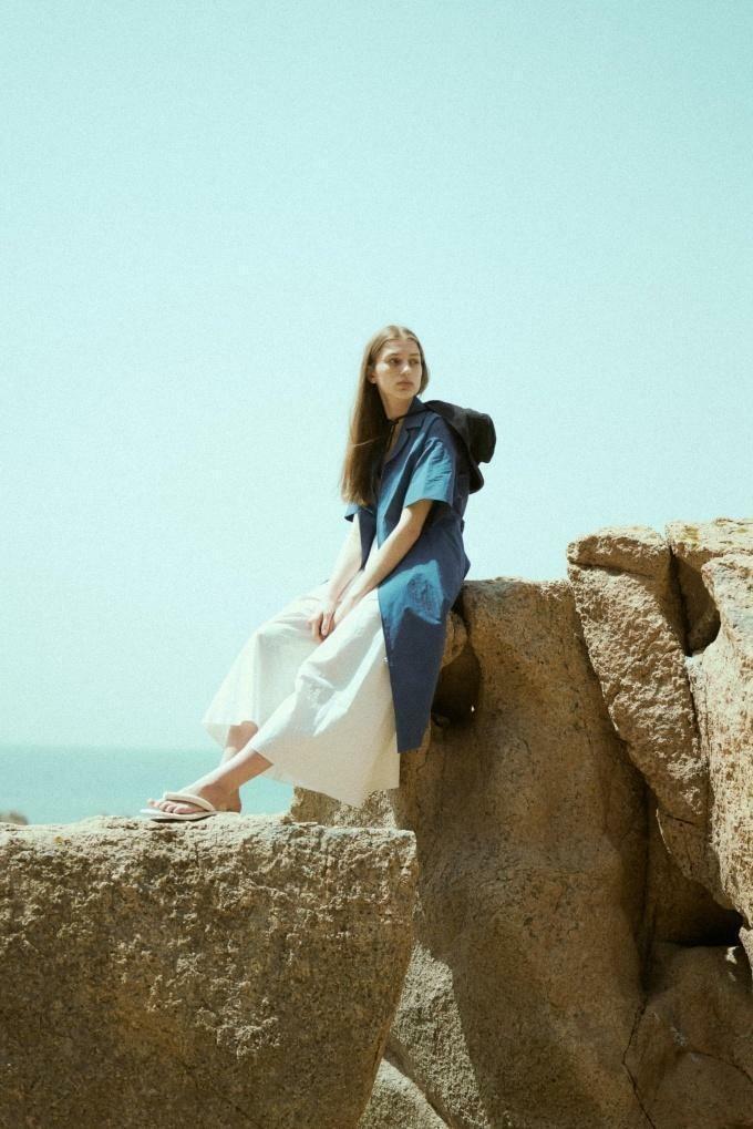 Zipup Utility Dress _ Blue 하고