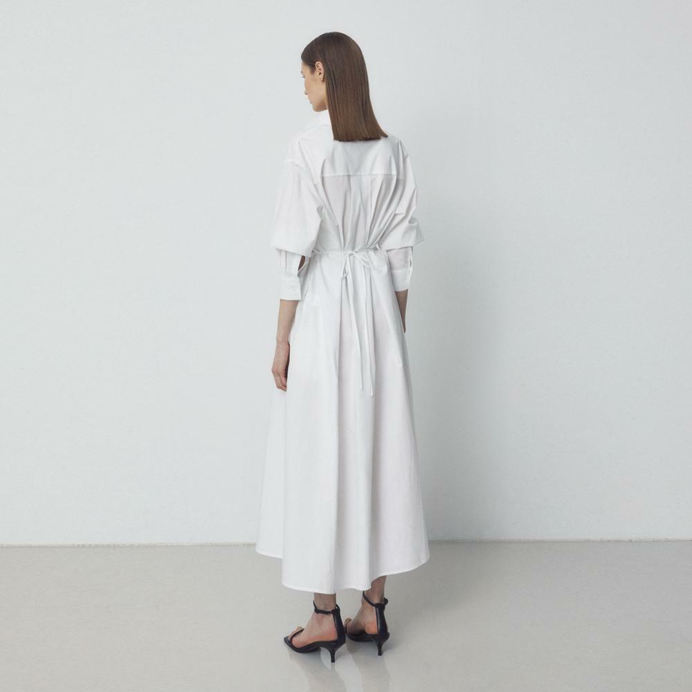 STRING SHIRT DRESS_WHITE 하고