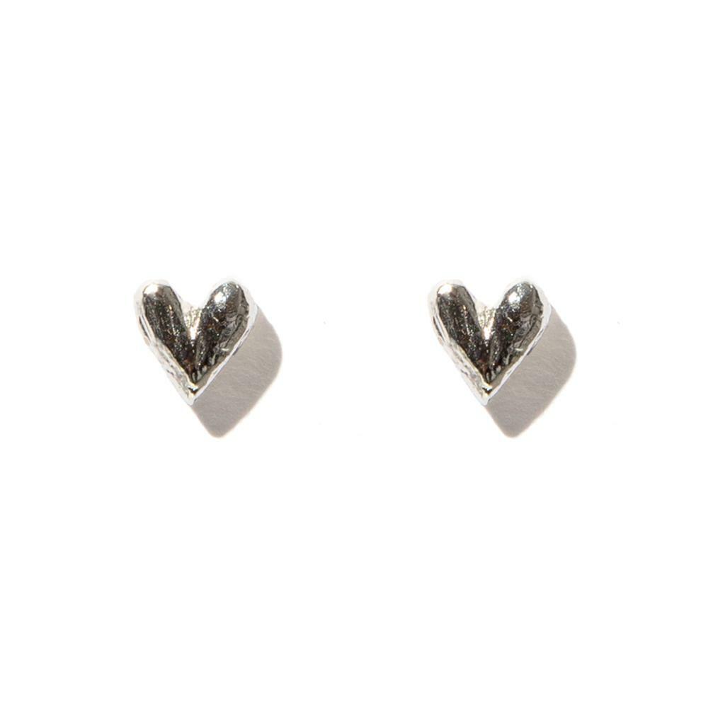 Small heart earrings silver Clearance