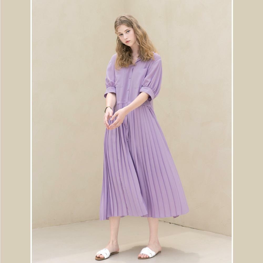 SUMMER PLEATS DRESSLILAC 하고