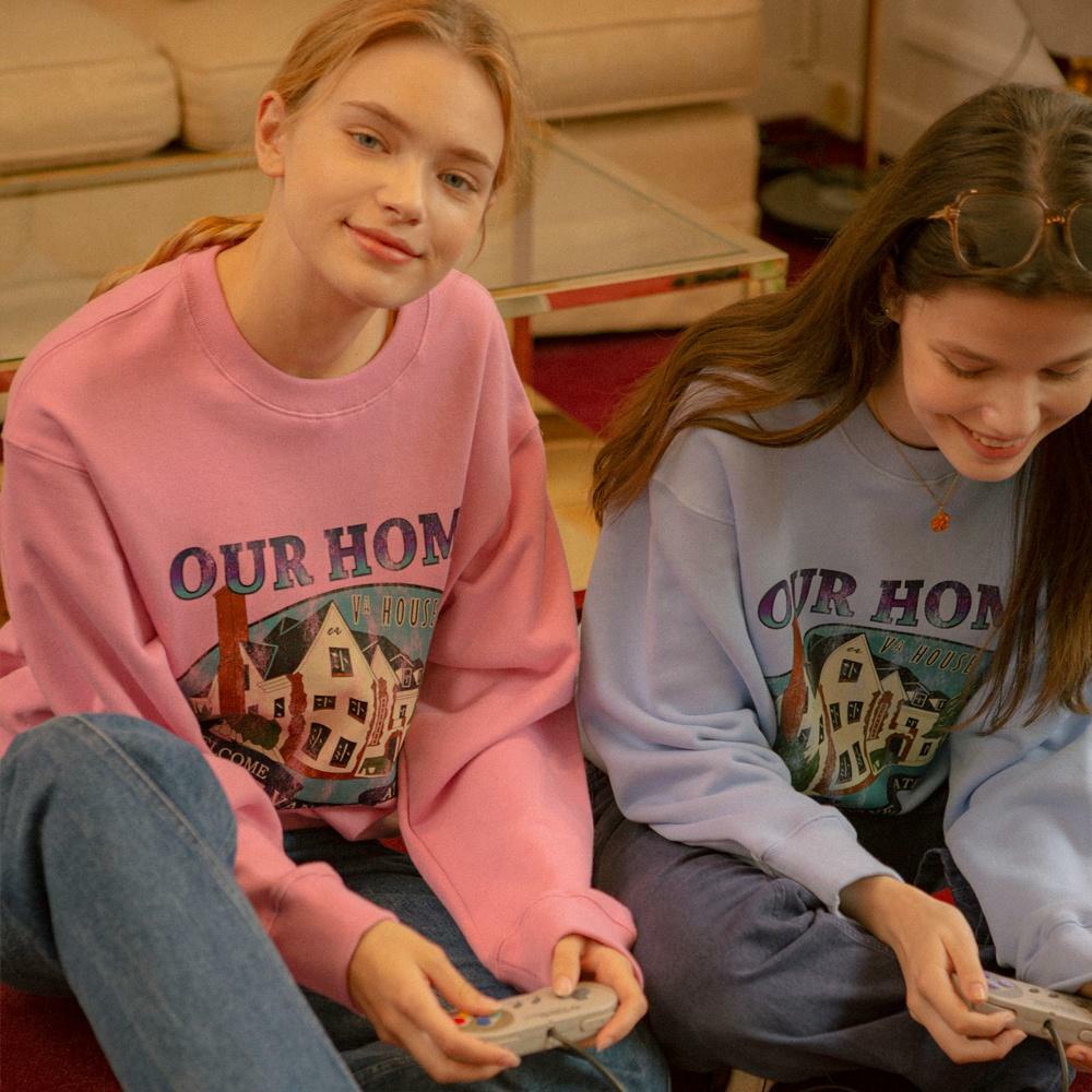 A3432 Our Home sweatshirt_Taffy pink 하고