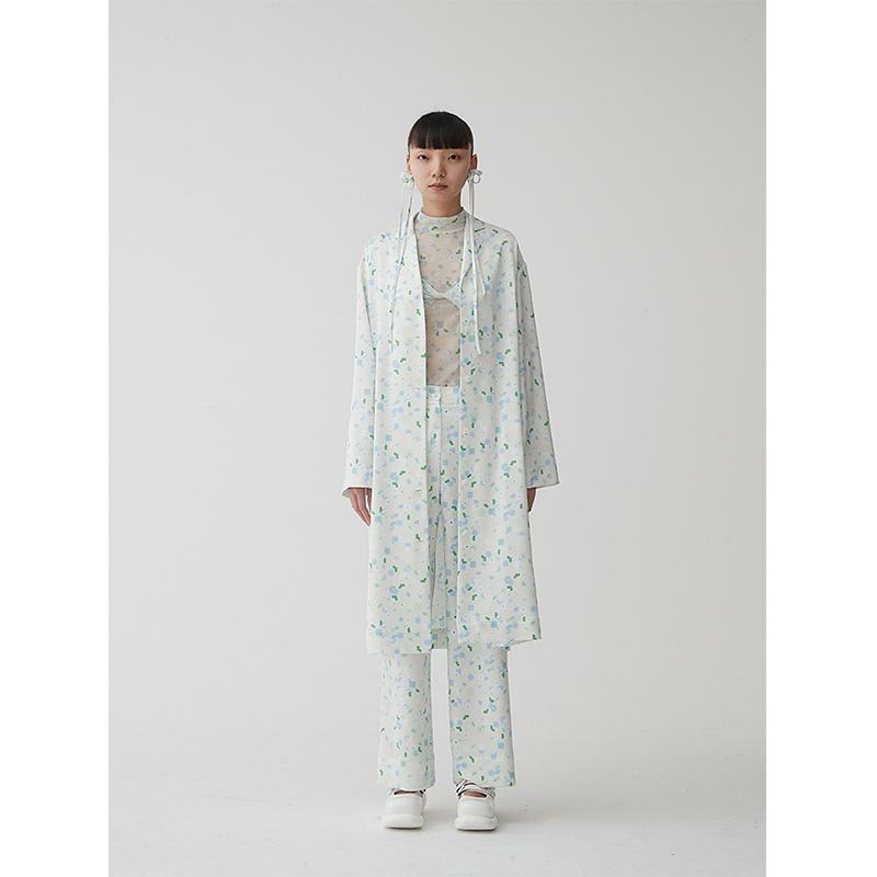 PAJAMA SHIRT DRESS LEMON 하고