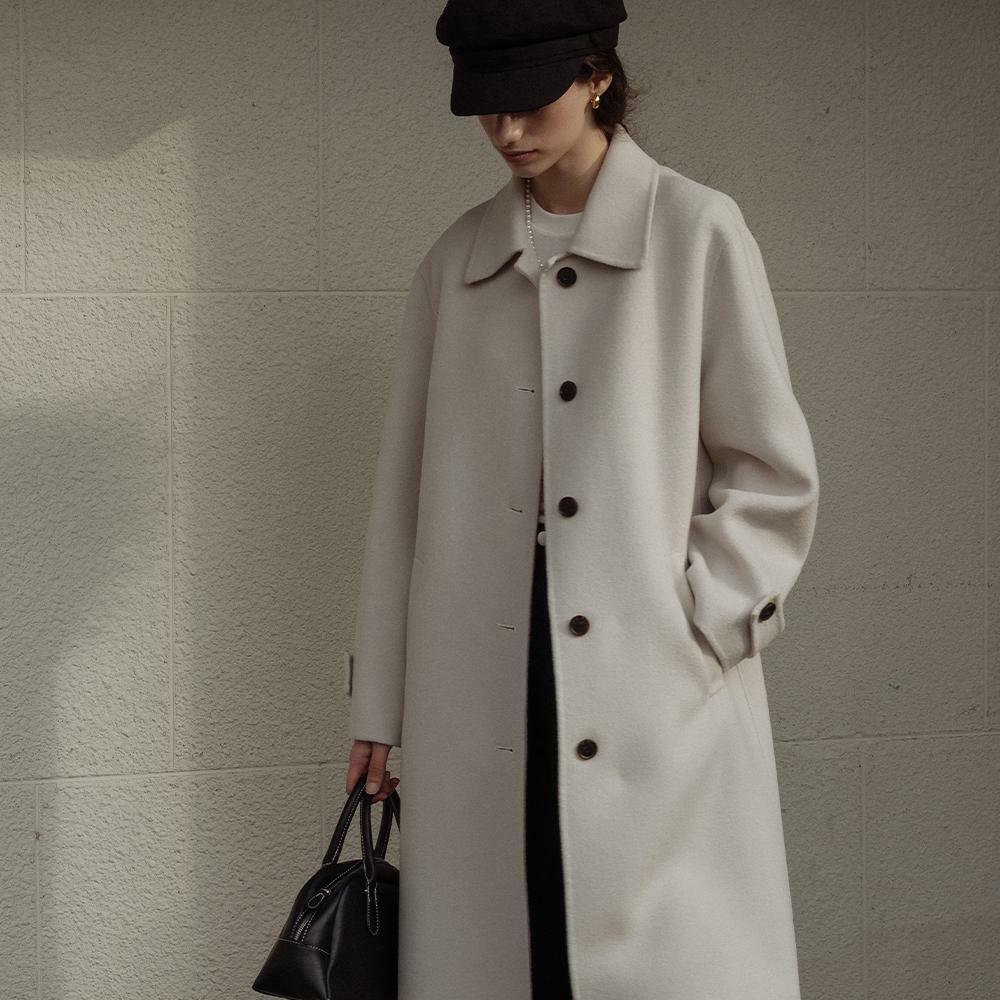 Handmade premium wool coat_Ivory 하고