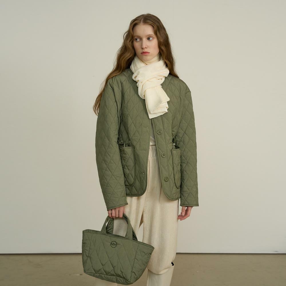 DOUBLE POKET PADDING JACKET_KHAKI - HAGO(하고)