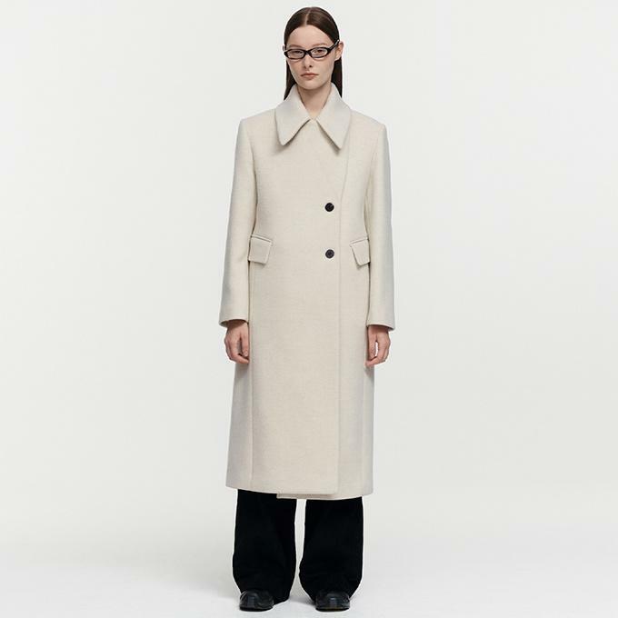 LINED WOOL COAT (IVORY) 하고