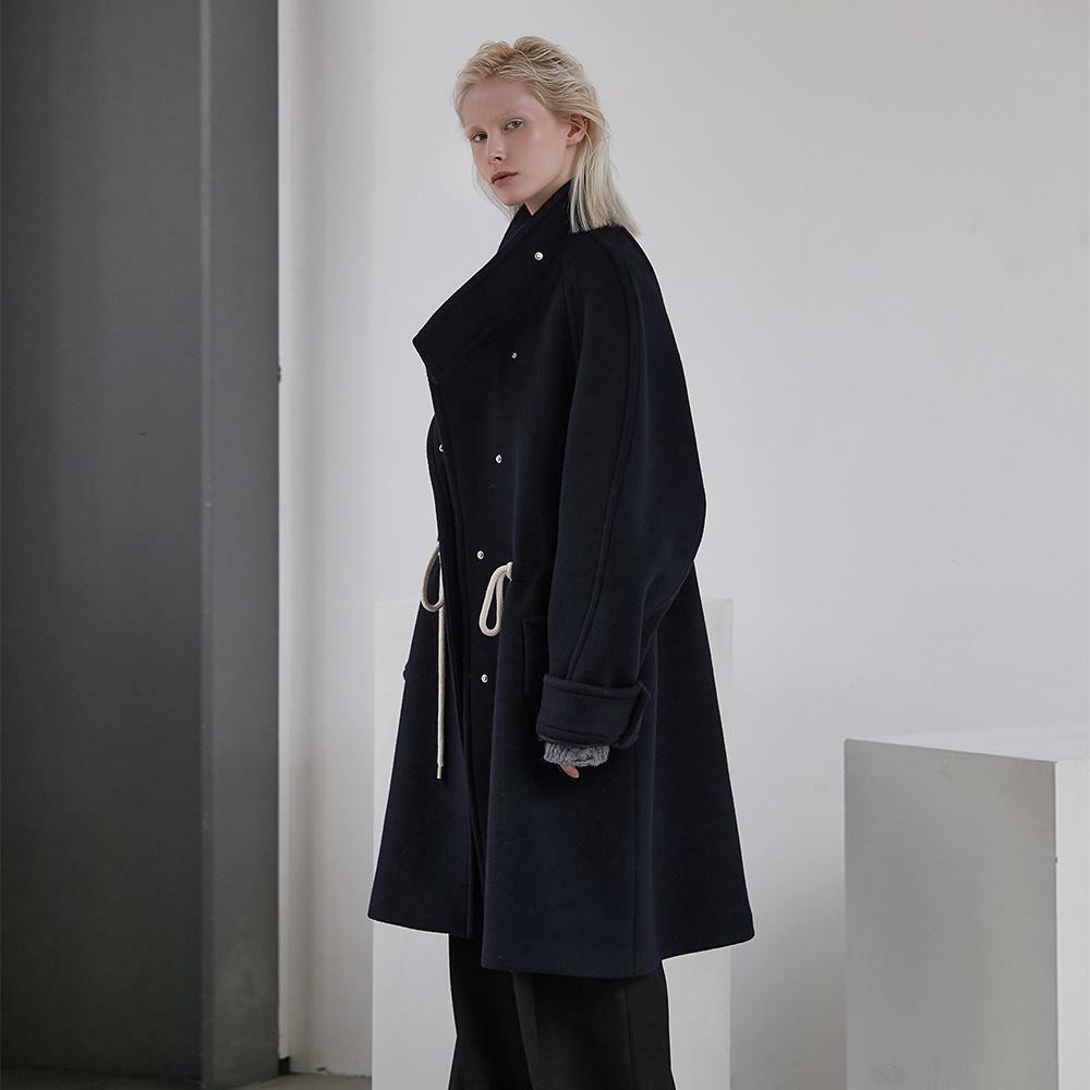 Coat String OVERSIZED STRING COAT_NAVY - HAGO(하고)