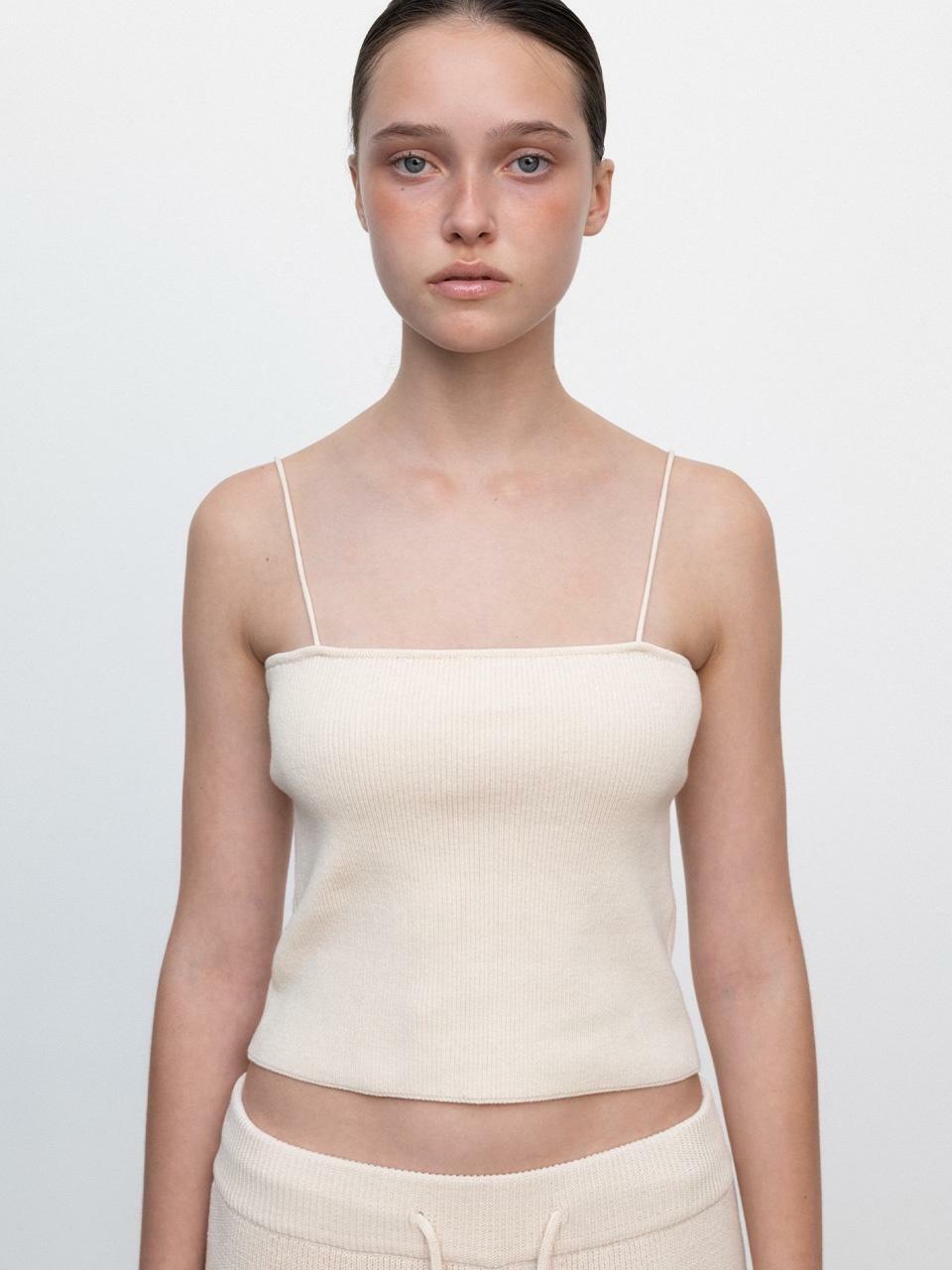 SPAN STRING TOP [IVORY, BLACK] - HAGO(하고)