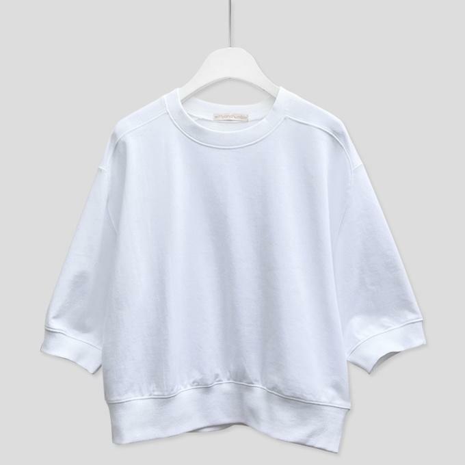 Half Sweatshirt (White) 하프 스웻셔츠 하고