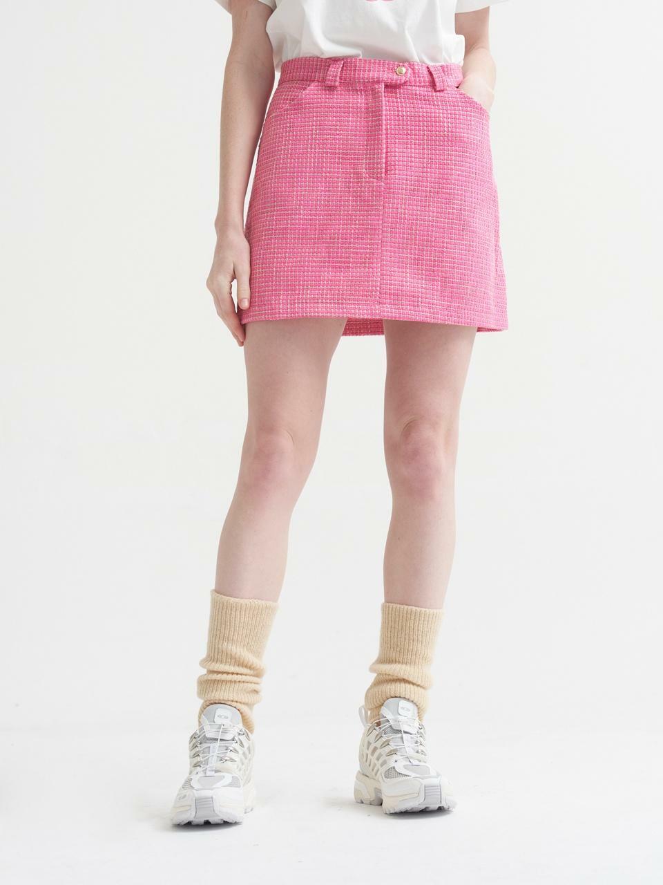 Pink Tweed Skirt - ??