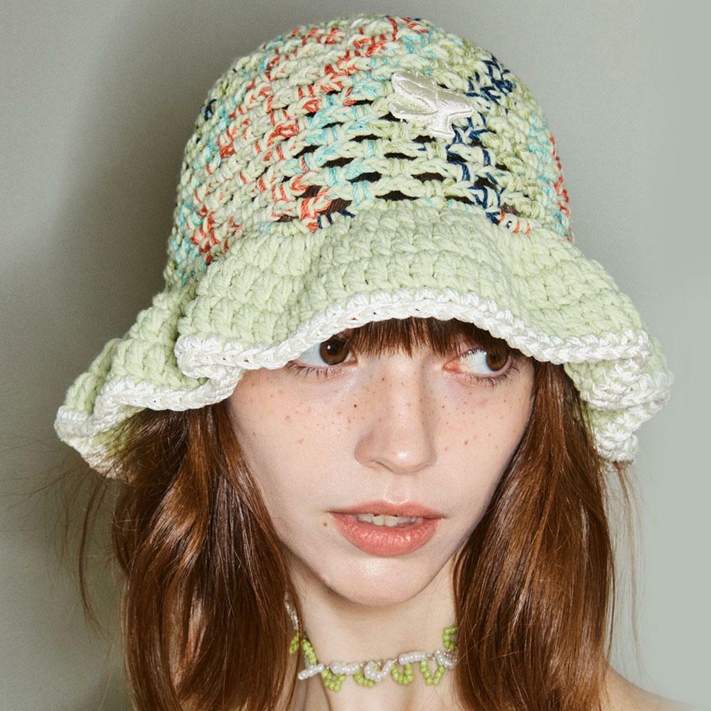 KNIT BUCKET HATMELON 니트 버킷햇 하고