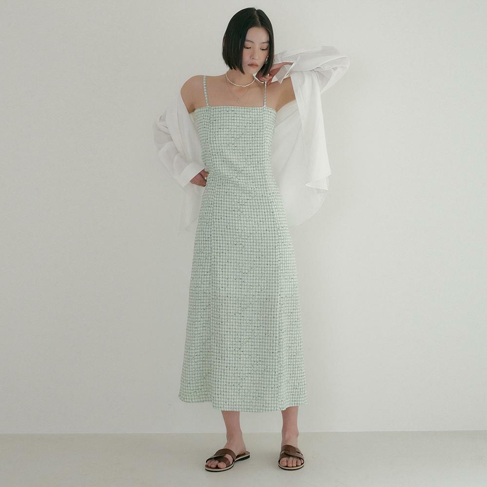 TIR CHECK SLEEVELESS OPS LIGHT GREEN - HAGO(하고)