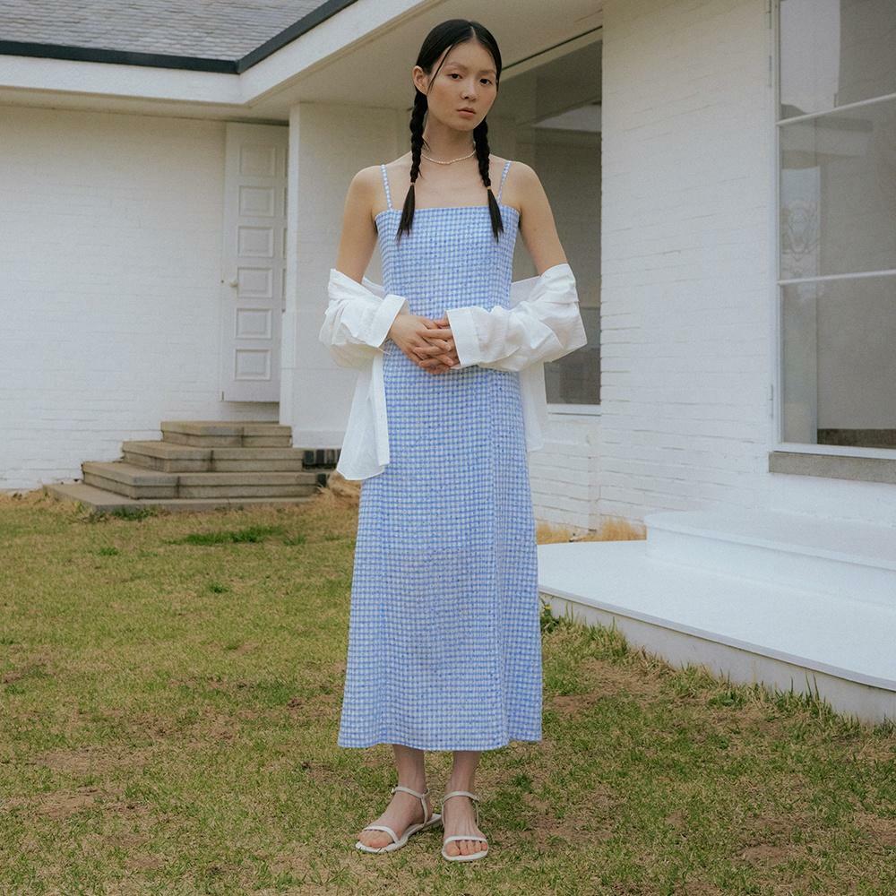 TIR CHECK SLEEVELESS OPS SKY BLUE - HAGO(하고)