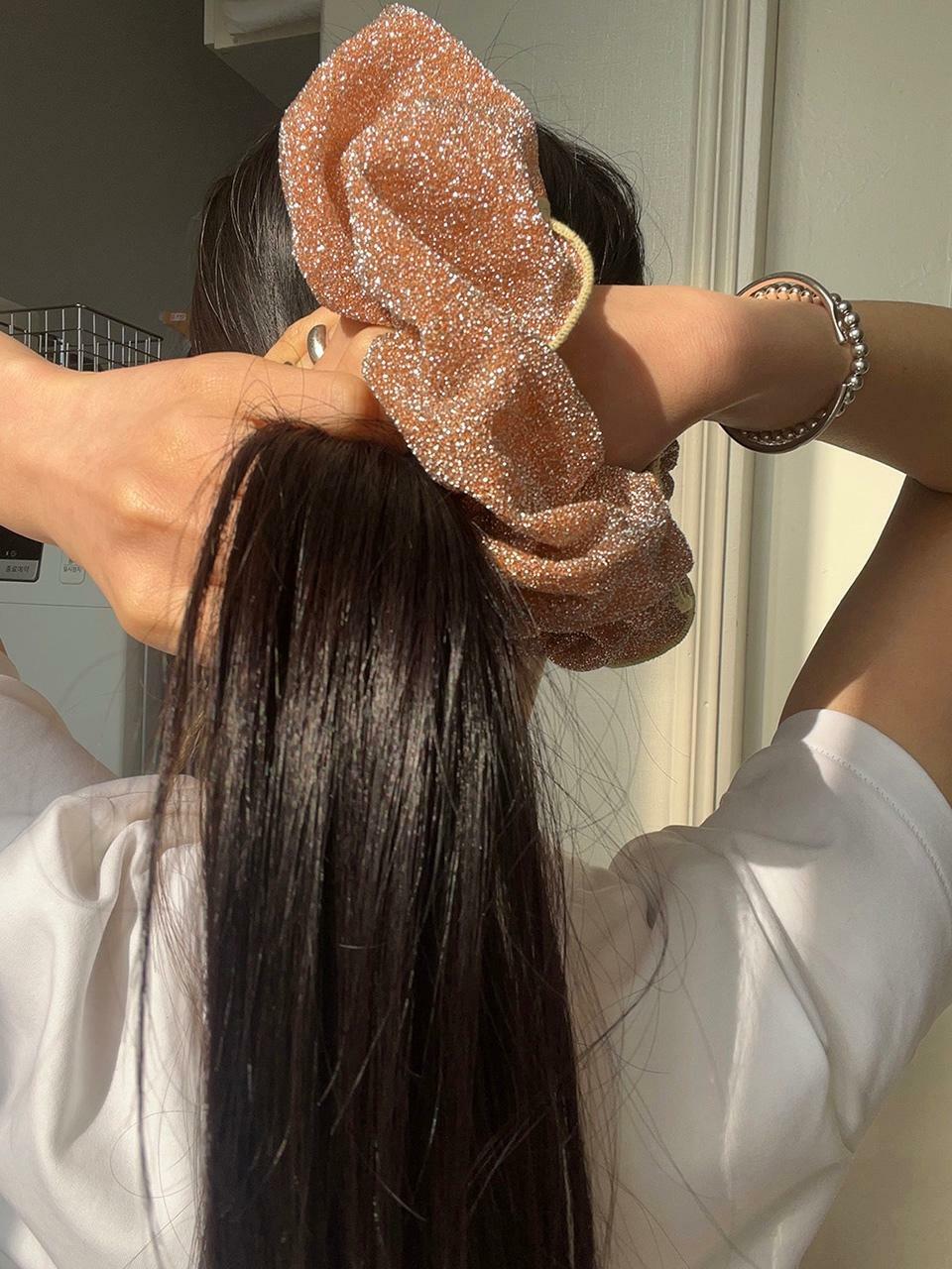 Glitter big scrunchie (6color) HAGO(하고)