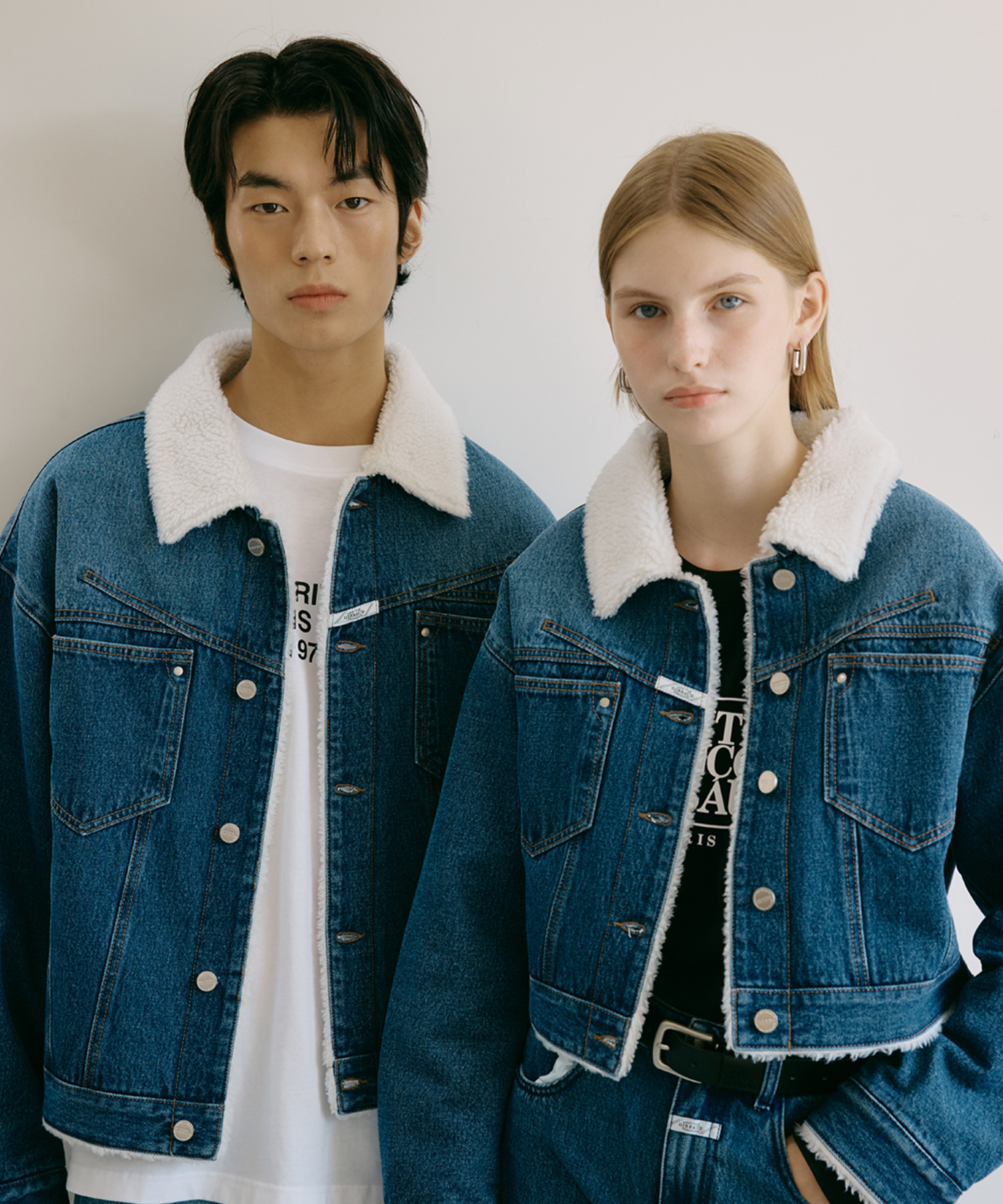 HERITAGE DENIM SHEARLING JACKET blue - 하고 HERITAGE DENIM SHEARLING JACKET blue