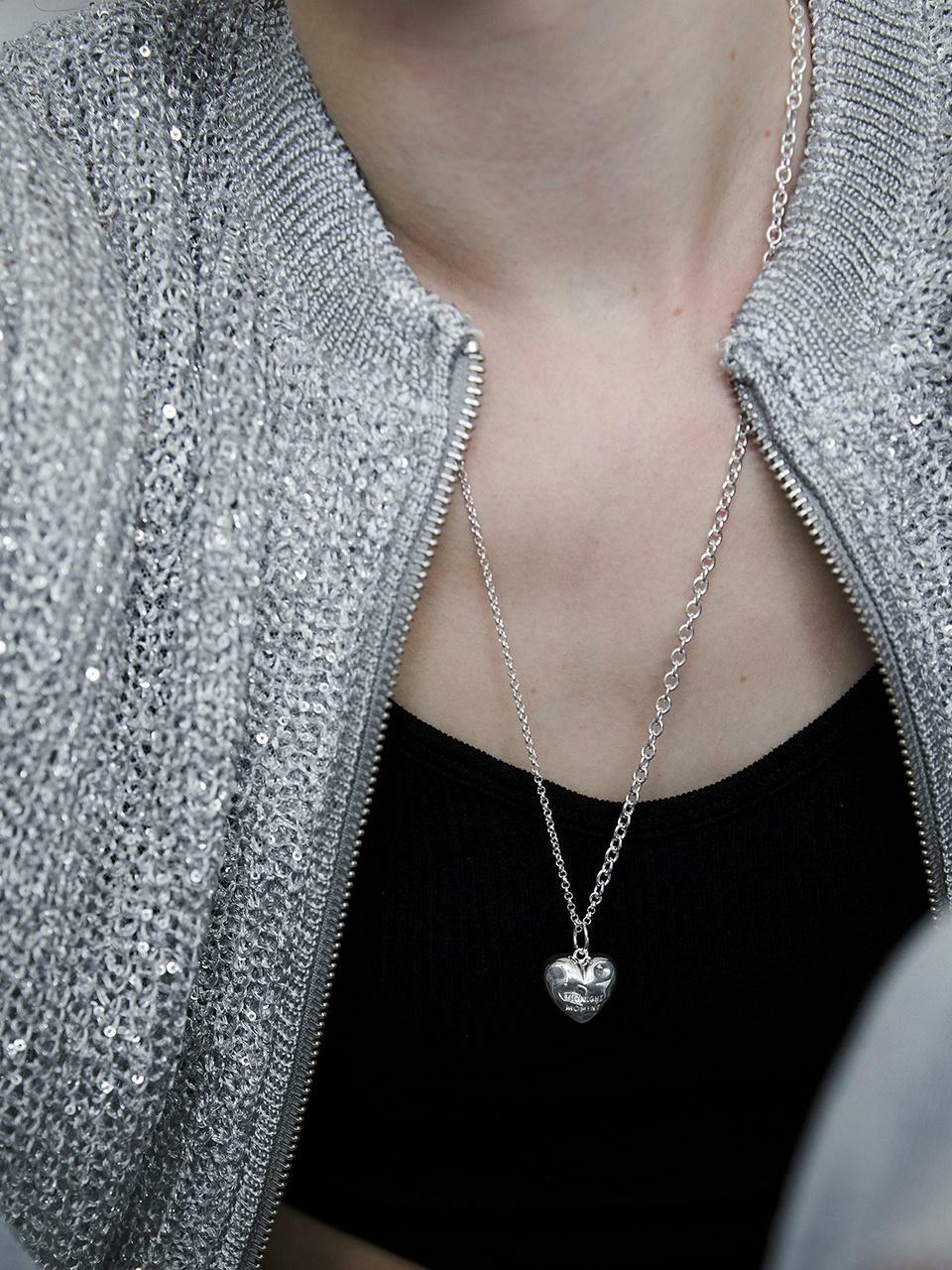 half chain bumpy love necklace - HAGO(하고)