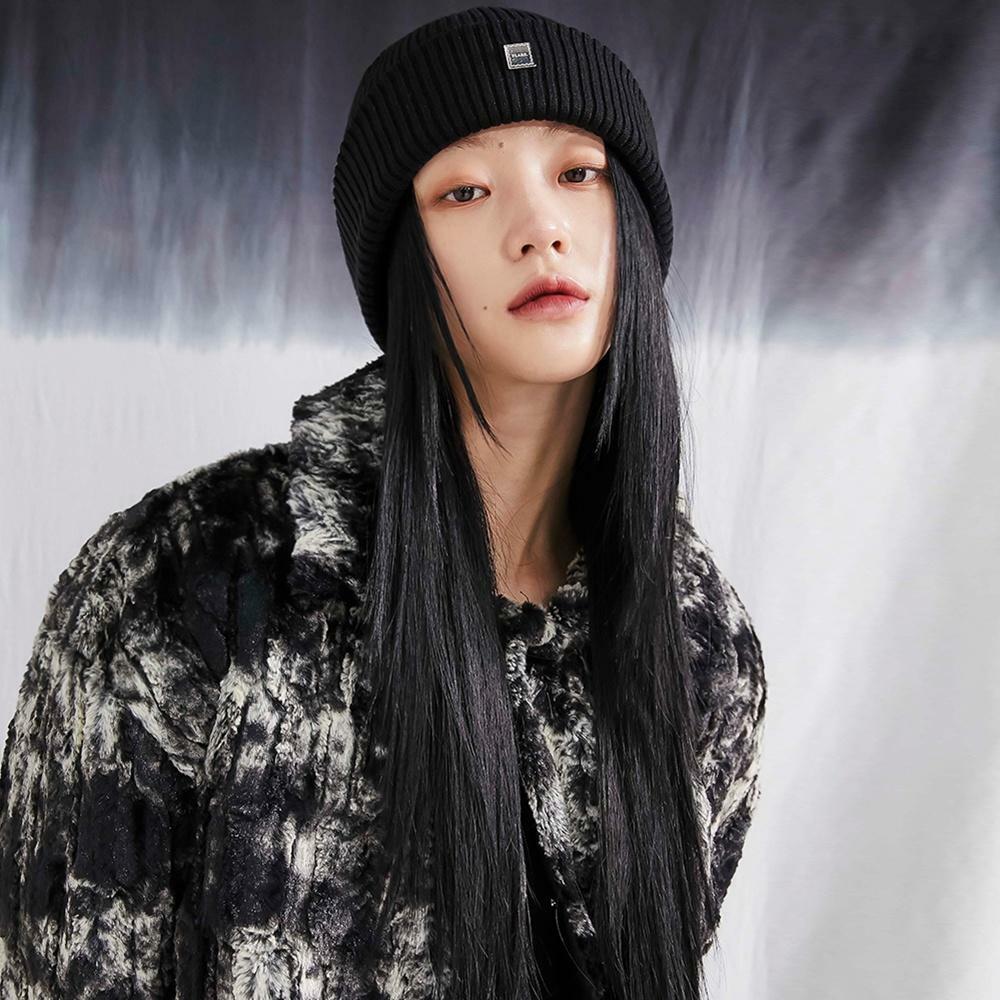 FLARE Knit Beanie (FL-710_Black) - HAGO(하고)