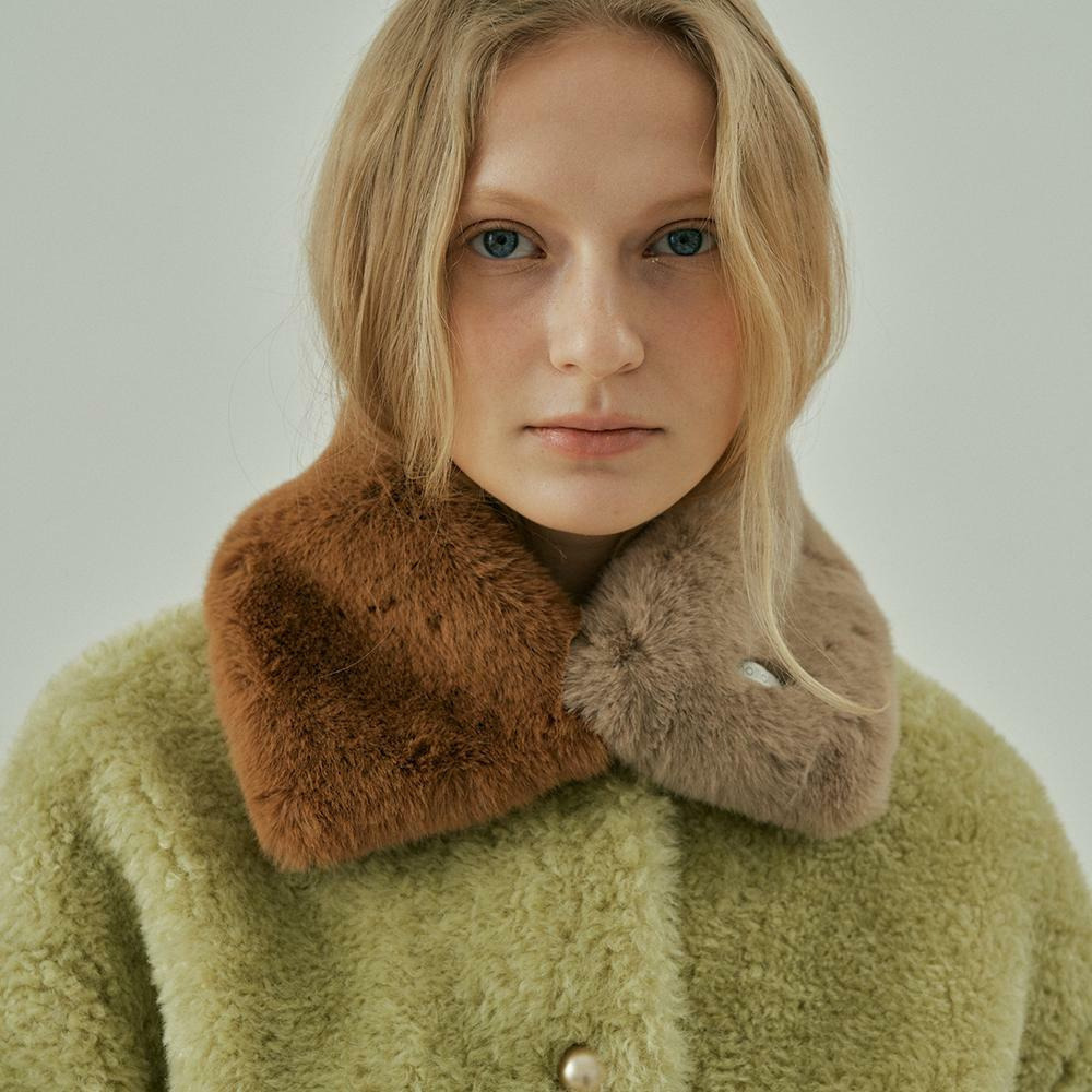 PUFFY Petit Mini Cape Fur Muffler 2Color - 하고