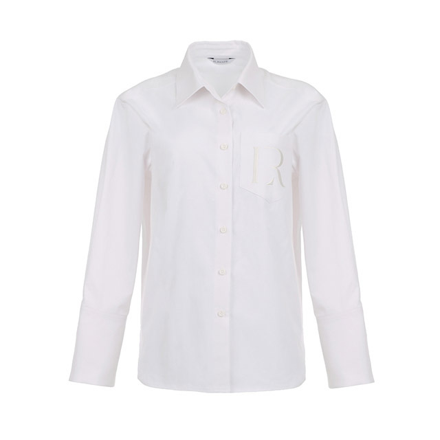 CLASSIC R LOGO SHIRT_WHITE - HAGO(하고)