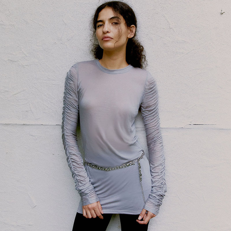 Hanako Chic Grey Long Sleeve Mini Dress main image 1