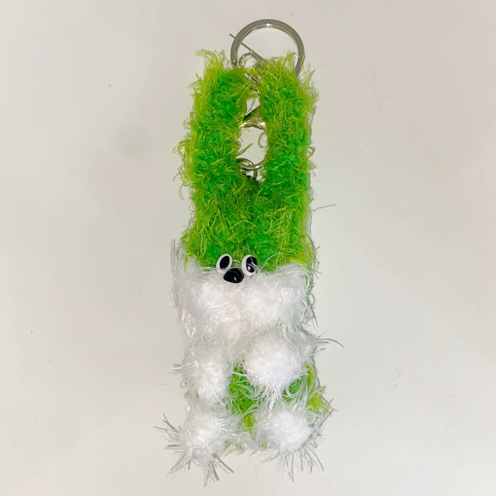 wiggly green rabbit keyring - HAGO(하고)
