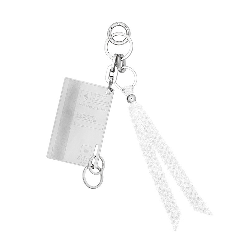 NO.527 [SILVER] STM SILVER CARD LACE KEY RING - HAGO(하고)