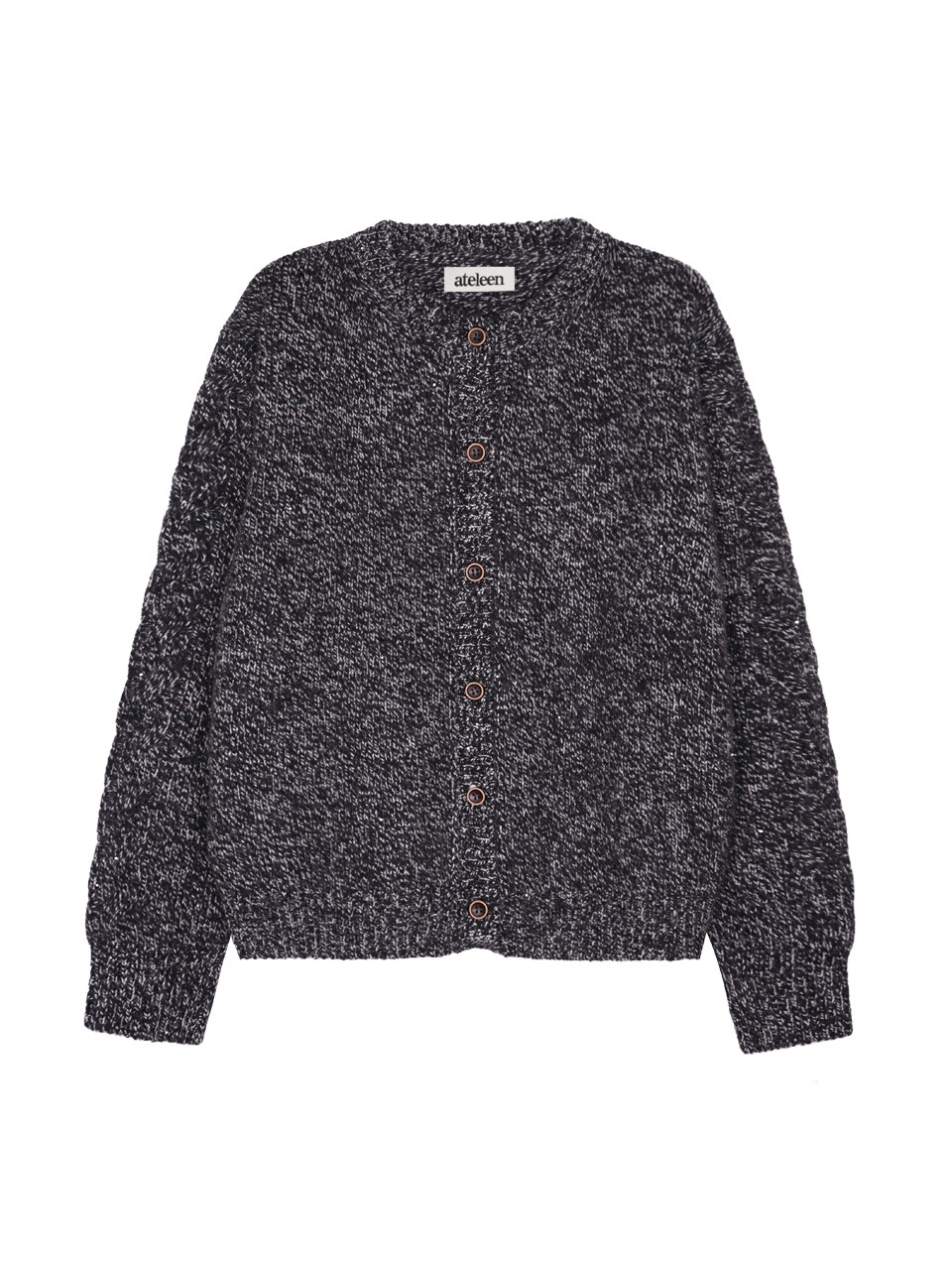 Spangle Mix Color Knit Cardigan (Black) - HAGO(하고)