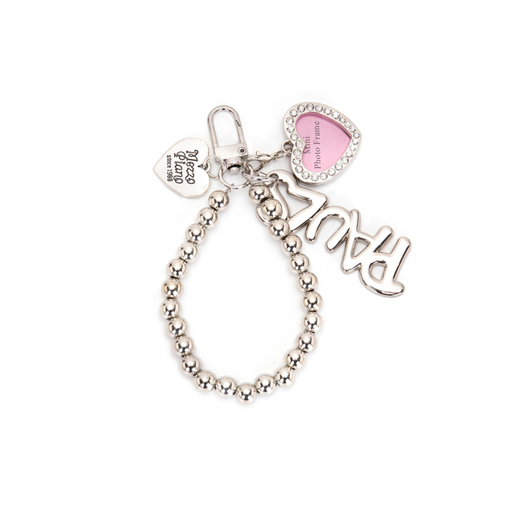 PHOTO HEART FRAME KEY RING [SILVER] - HAGO(하고)