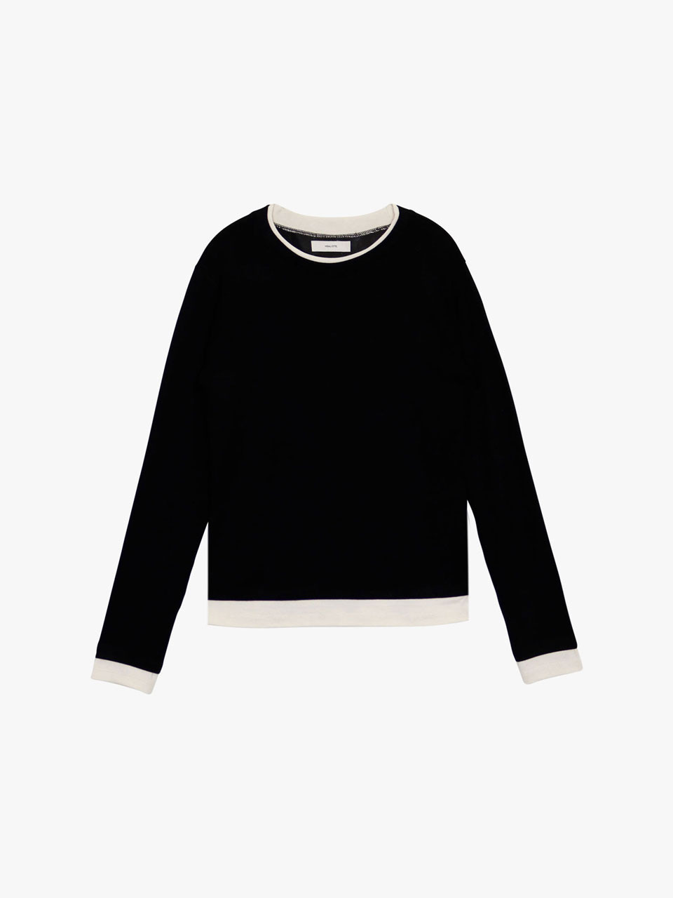 COLOR POINT LAYERED T-SHIRT_BLACK - HAGO(하고)