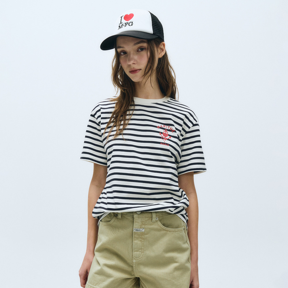Tee Str MARINE STR TEE ivory - 하고(HAGO)