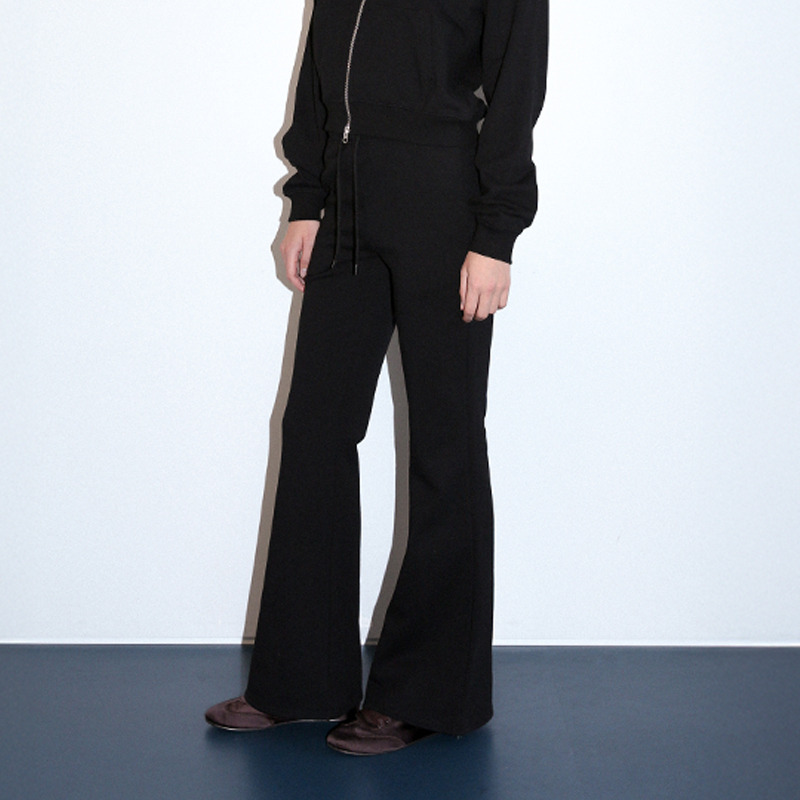 “CRAYON FLAME” BOOTCUT SWEAT PANTS / BLK main image 1