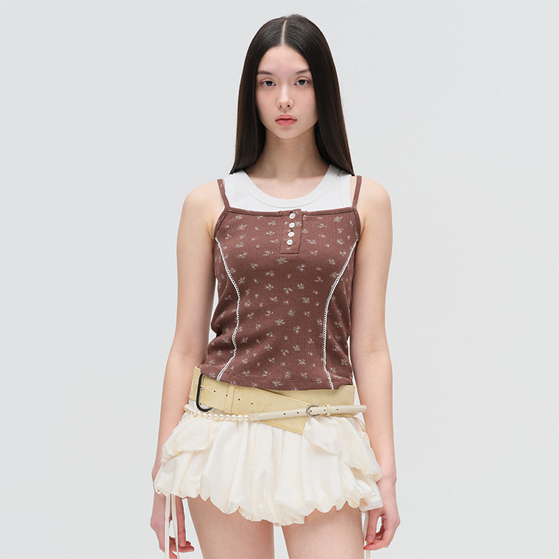 [MMW] PATTERN SLEEVELESS (BROWN) - HAGO(하고)