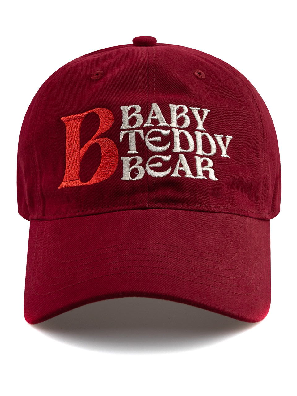 BABY REDDY BEAR COTTON BALL CAP-RED WINE - HAGO(하고)